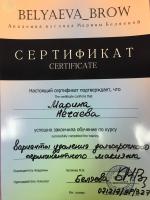 Сертификат сотрудника Нечаева М.В.
